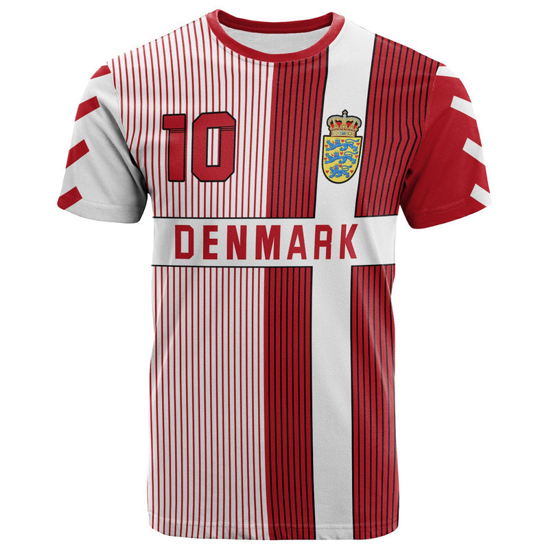 Custom Denmark Football Come On Denmark Custom Text And Number T Shirt