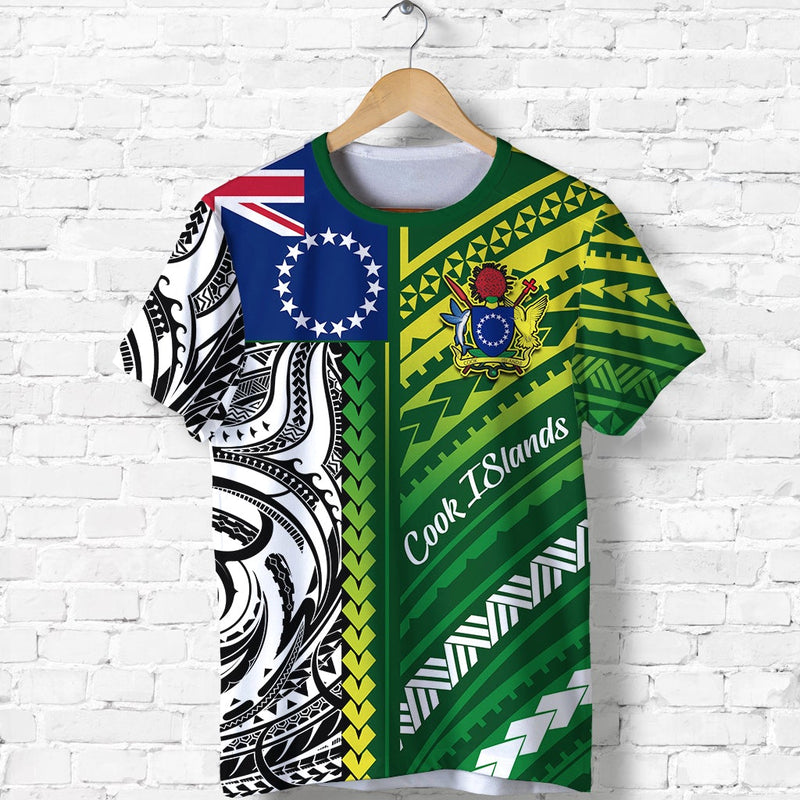 Custom Cook Islands Unique Polynesia Pattern Custom Text and Number T Shirt