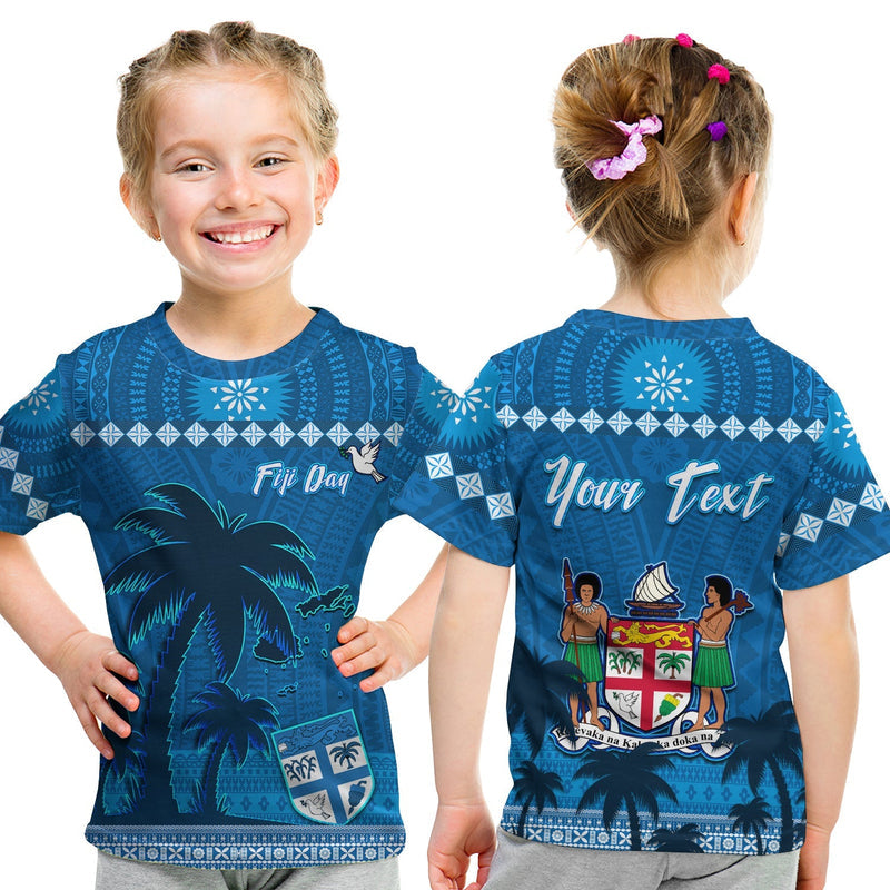 Custom Bula Fiji Day Fijian Tapa with Palm Tree 52nd Anniversary T Shirt