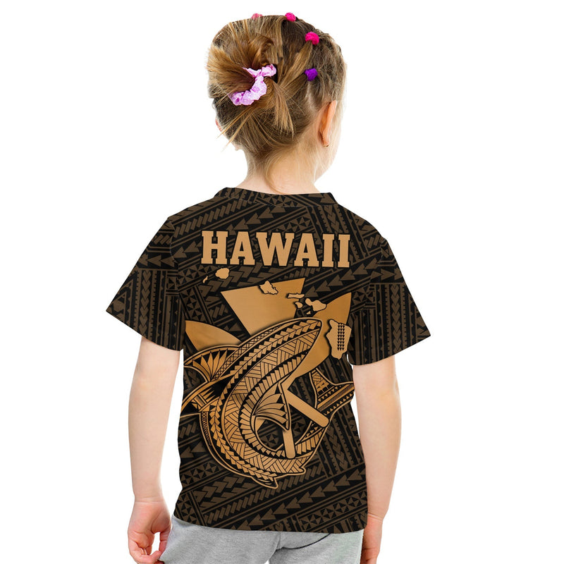 Custom Hawaii Kakau Kanaka Maoli Combine Polynesian Shark Ver.01 T Shirt