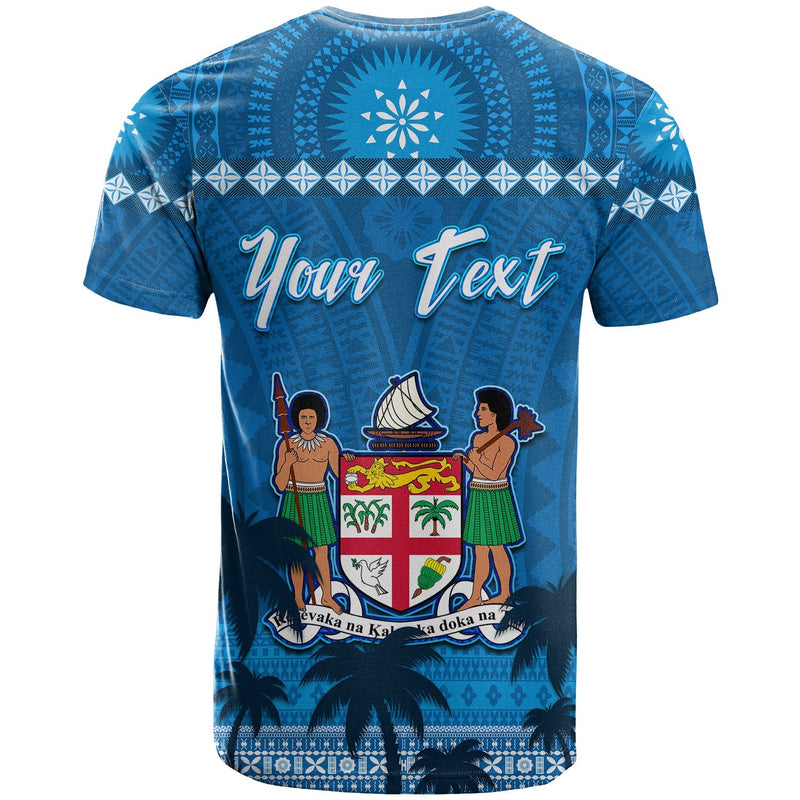 Custom Bula Fiji Day Fijian Tapa with Palm Tree 52nd Anniversary T Shirt