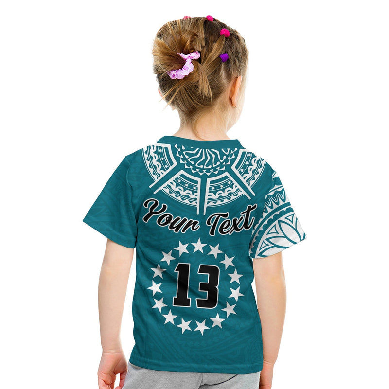 Custom Cook Islands Tatau Symbolize Passion Stars Version Blue T Shirt