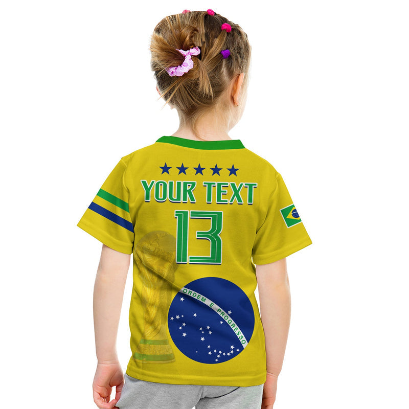 Custom Brazil Football Go Champions Selecao Campeao T Shirt