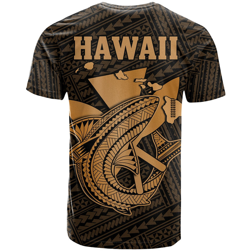 Custom Hawaii Kakau Kanaka Maoli Combine Polynesian Shark Ver.01 T Shirt
