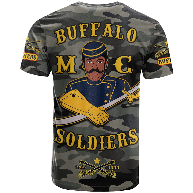 Custom Buffalo Soldiers Camouflage Unique T Shirt