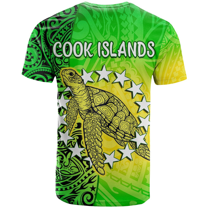 Custom Cook Islands Cook Islands Coat Of Arms Turtle Polynesian T Shirt