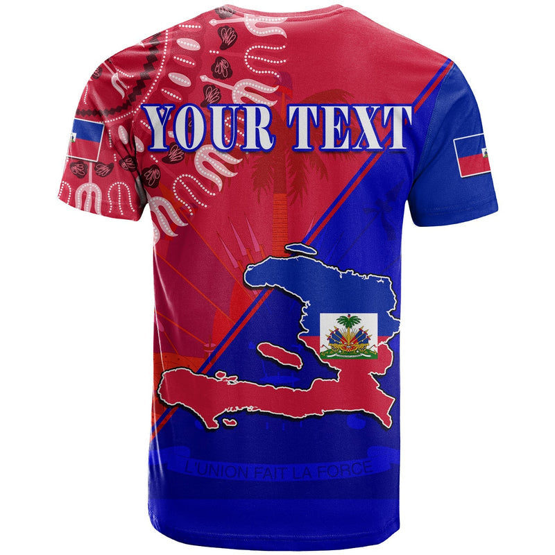 Custom Haiti Haiti Flag Dashiki Simple Style T Shirt