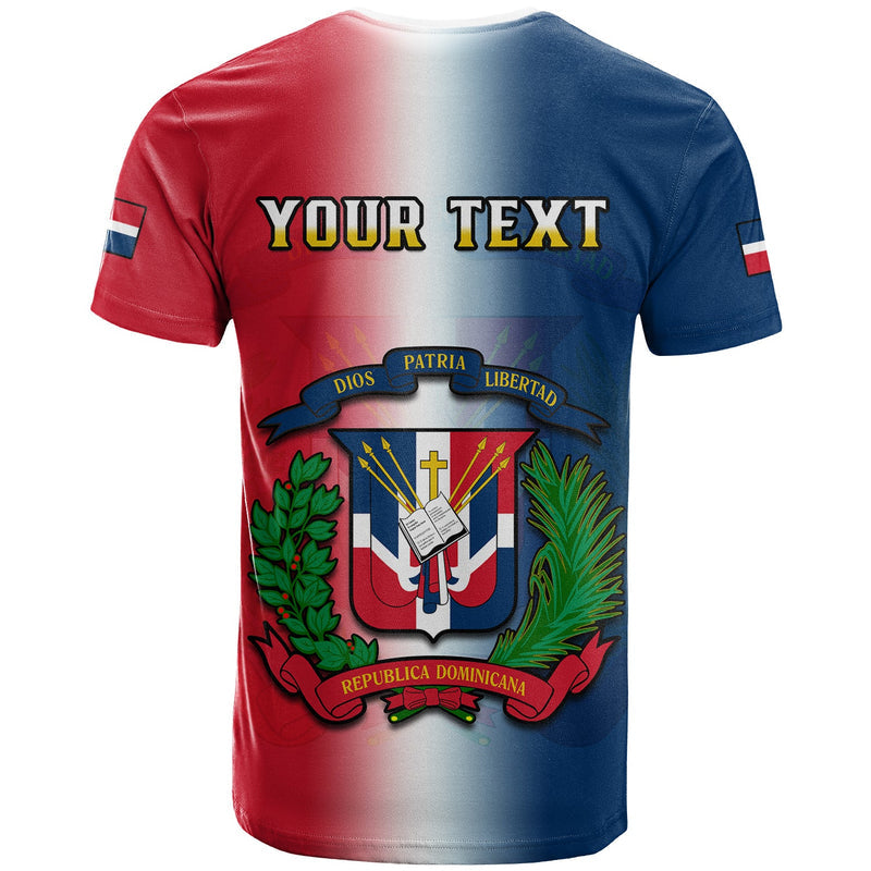 Custom Dominican Republic Dominicana Coat Of Arms Gradient Style T Shirt