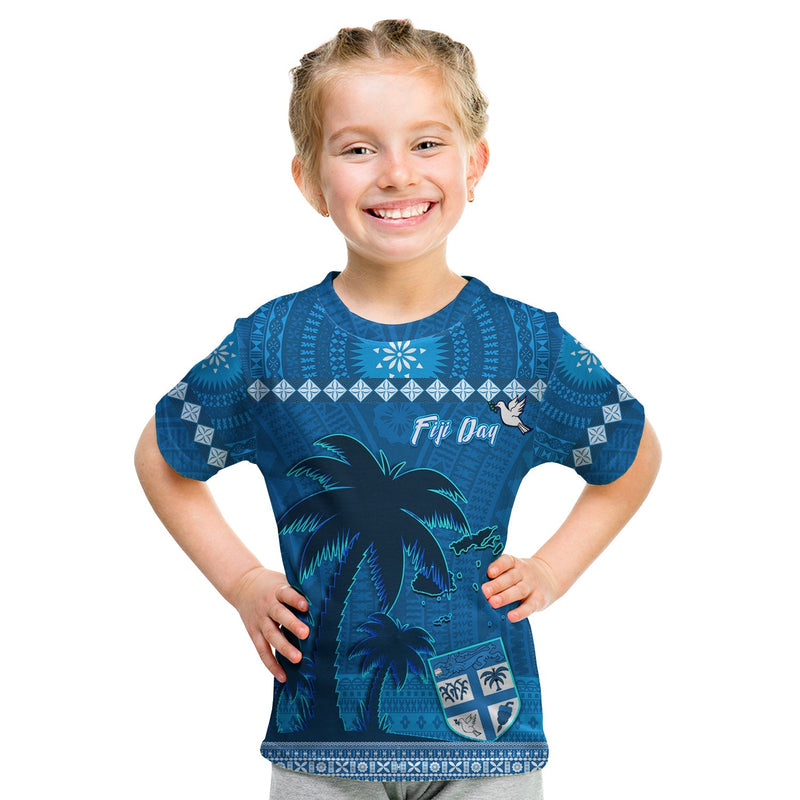 Custom Bula Fiji Day Fijian Tapa with Palm Tree 52nd Anniversary T Shirt