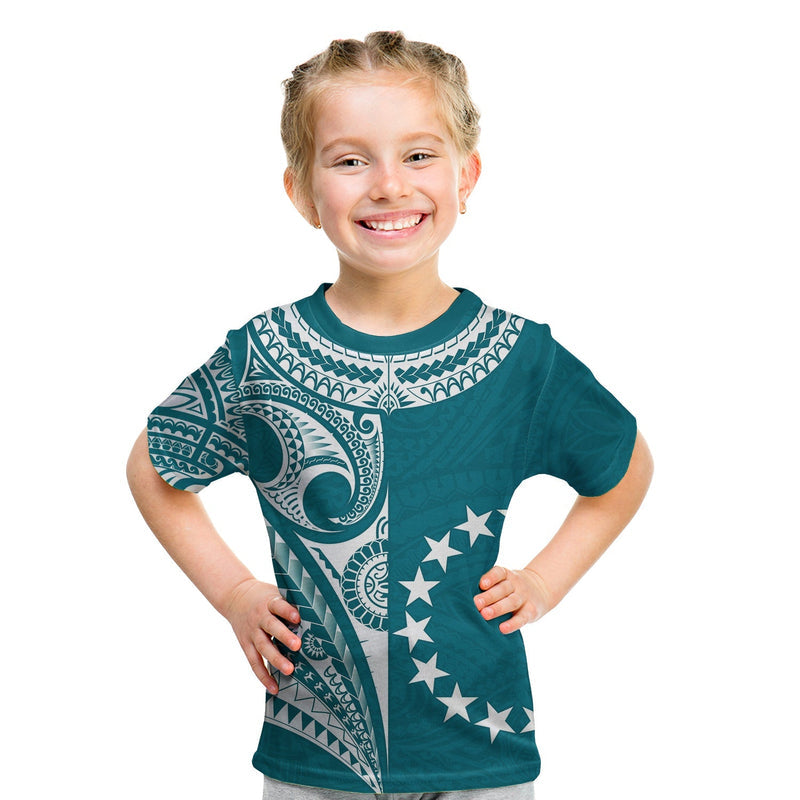Custom Cook Islands Tatau Symbolize Passion Stars Version Blue T Shirt