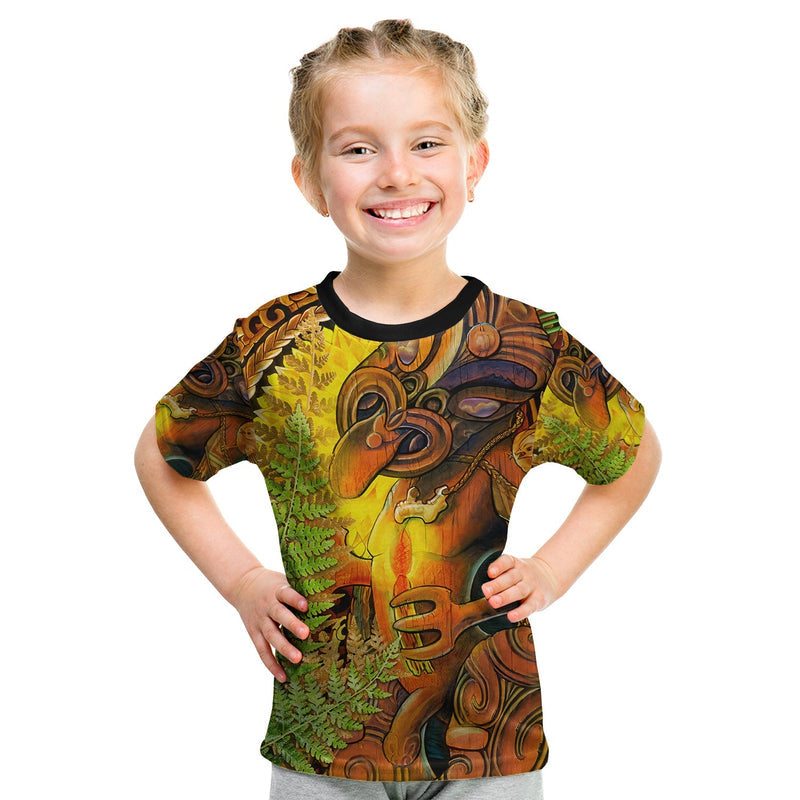 Custom Hei Tiki Maori Fern Aotearoa Ta Moko Sun T Shirt