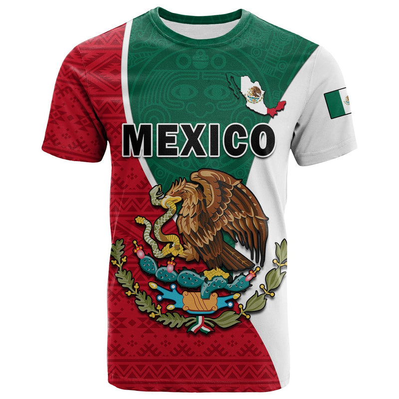 Custom Mexico Mexican Aztec Pattern T Shirt