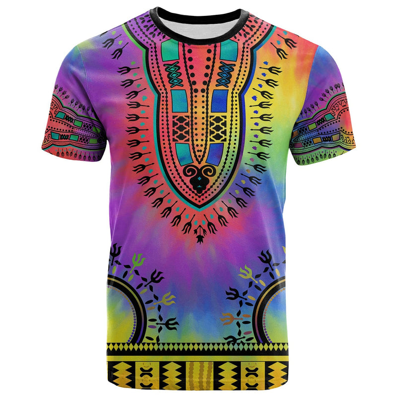 Custom Dashiki Tie Dye African Pattern T Shirt