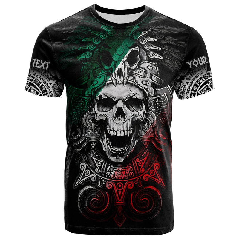 Custom Mexico Skull Eagle Aztec T Shirt