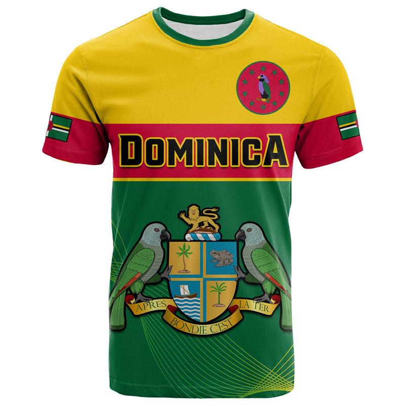 Custom Dominica Dominican Coat Of Arms With Map T Shirt