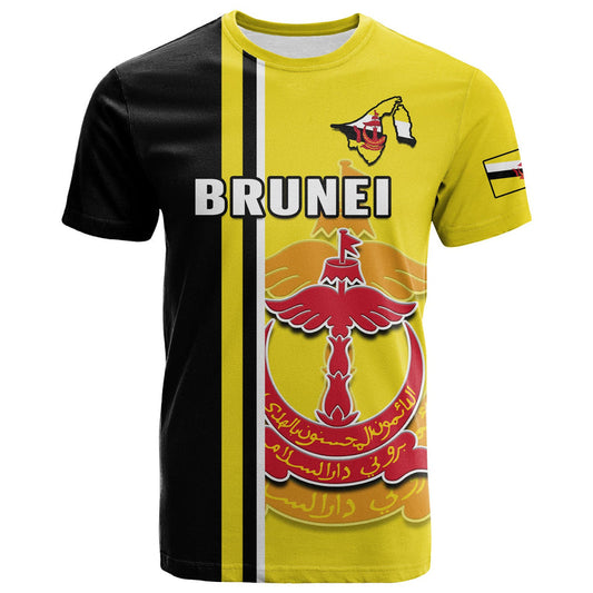 Custom Brunei Happy Independence Day With Coat Of Arms T Shirt