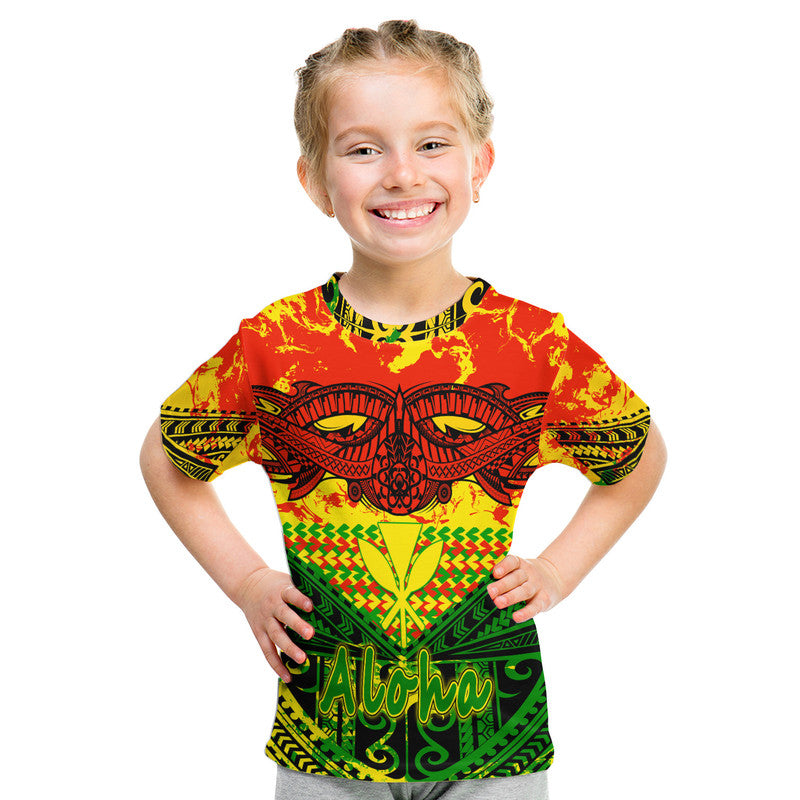 Custom Hawaiian Tribal Kanaka Maoli Reggae Polynesian Version T Shirt