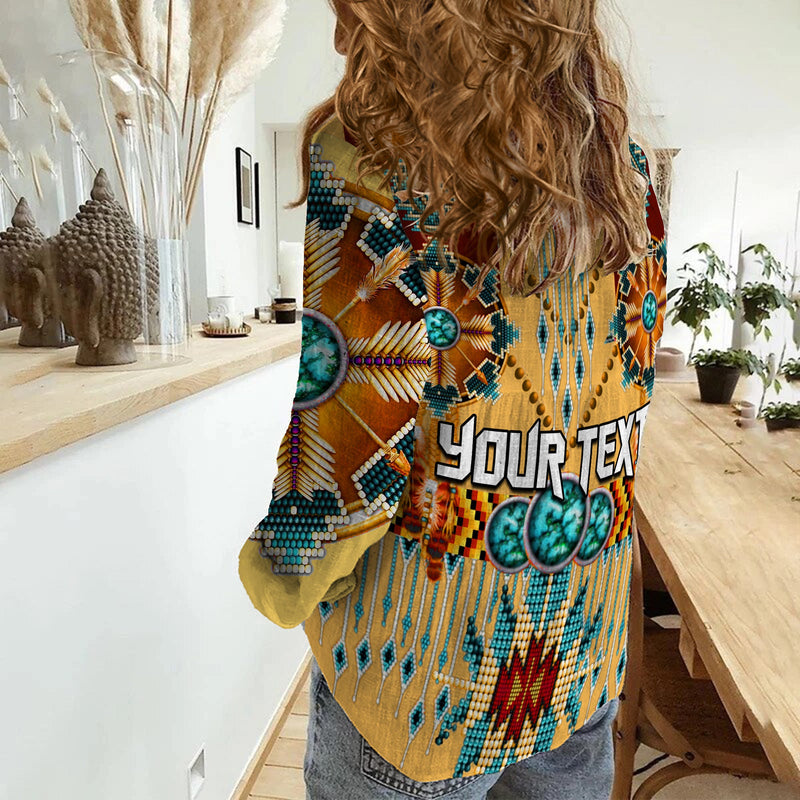 (Custom Personalised) Native American Dream Catchers Indigenous Women Casual Shirt