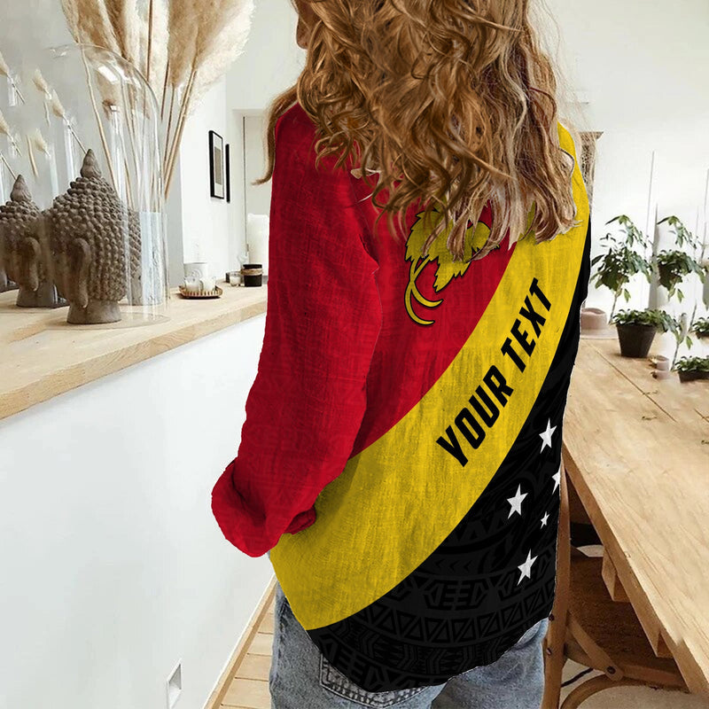 (Custom Personalised) Papua New Guinea Simple Women Casual Shirt