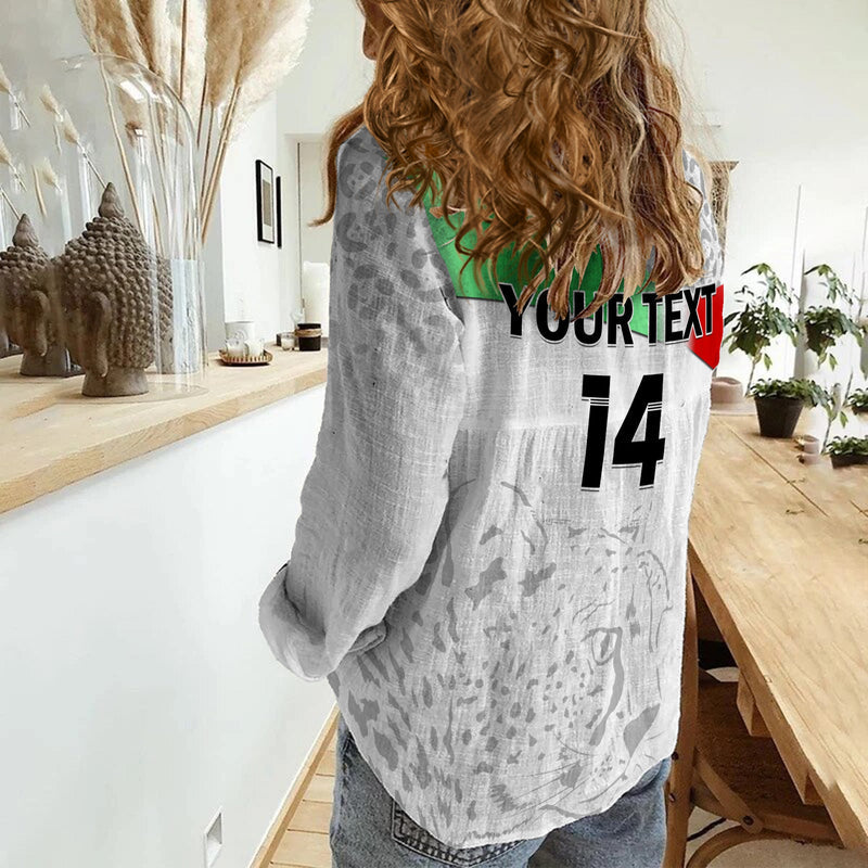 (Custom Text And Number) Iran Football Team Melli World Cup 2022 Women Casual Shirt