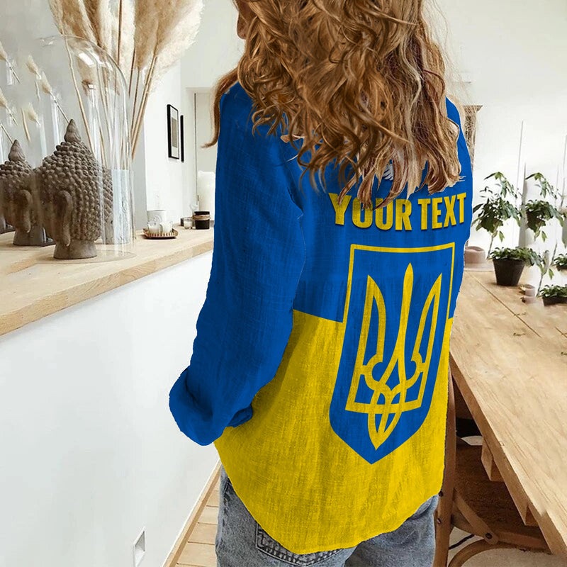 (Custom Personalised) Ukraine Stand With Ukrainian Simple Style Women Casual Shirt