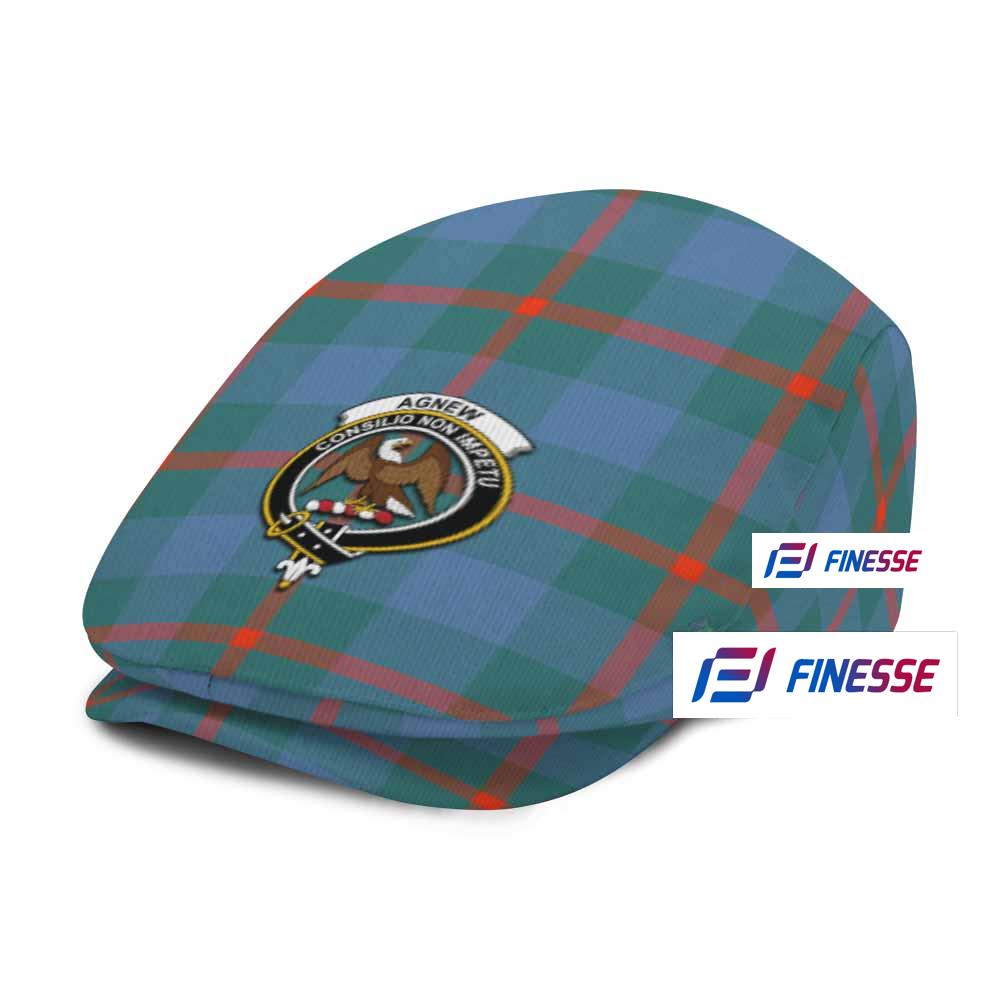Agnew Family Crest Tartan Jeff Hat, Tartan Flat Cap