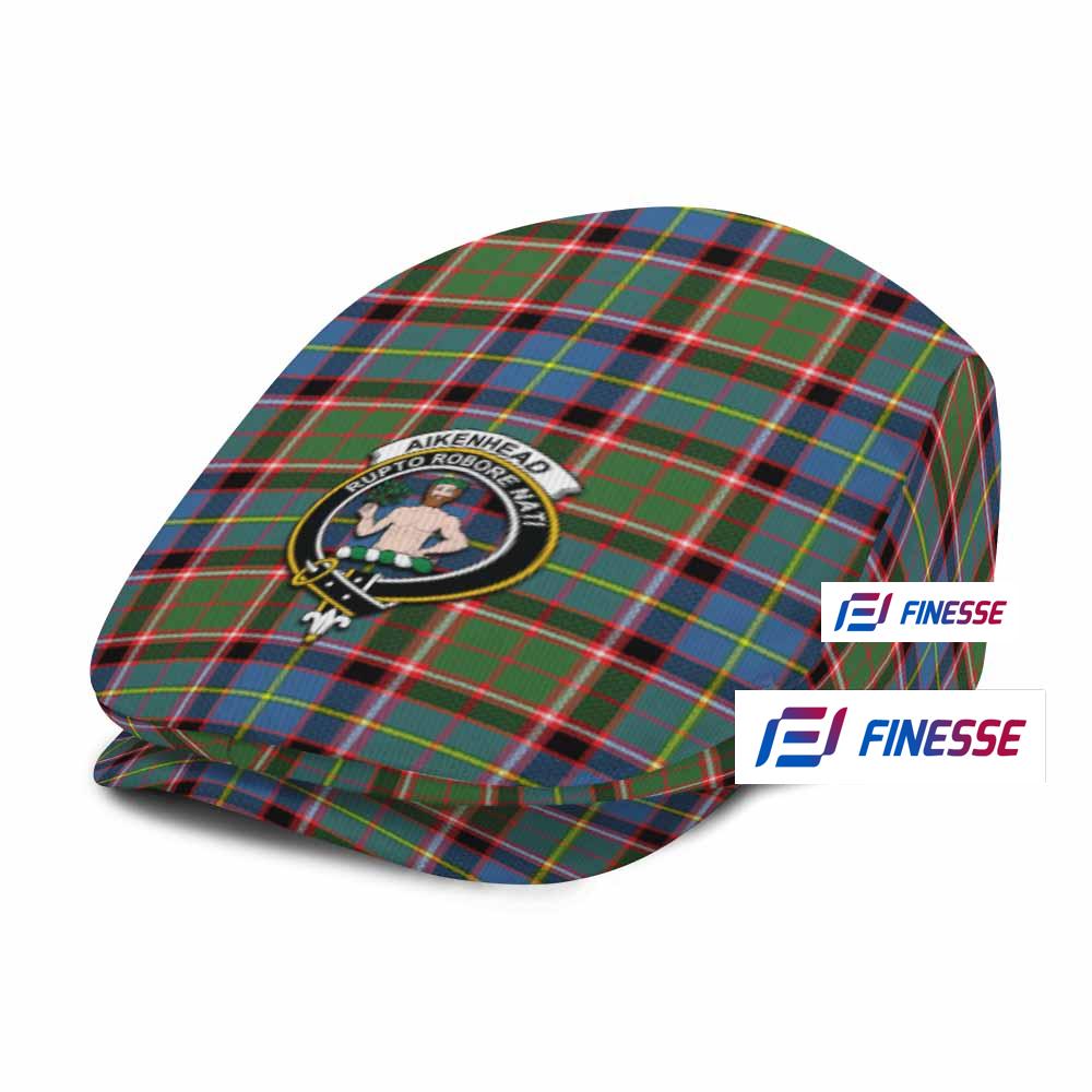 Aikenhead Family Crest Tartan Jeff Hat, Tartan Flat Cap