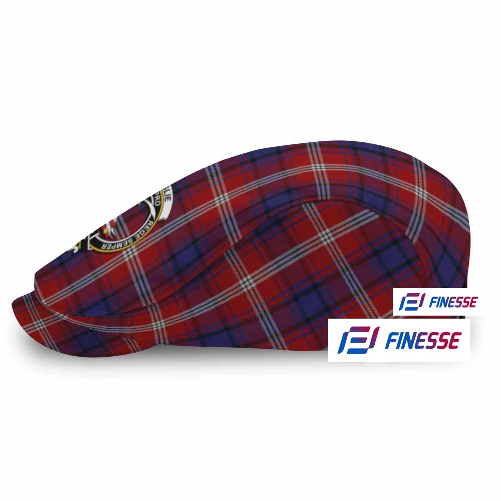 Ainslie Family Crest Tartan Jeff Hat, Tartan Flat Cap