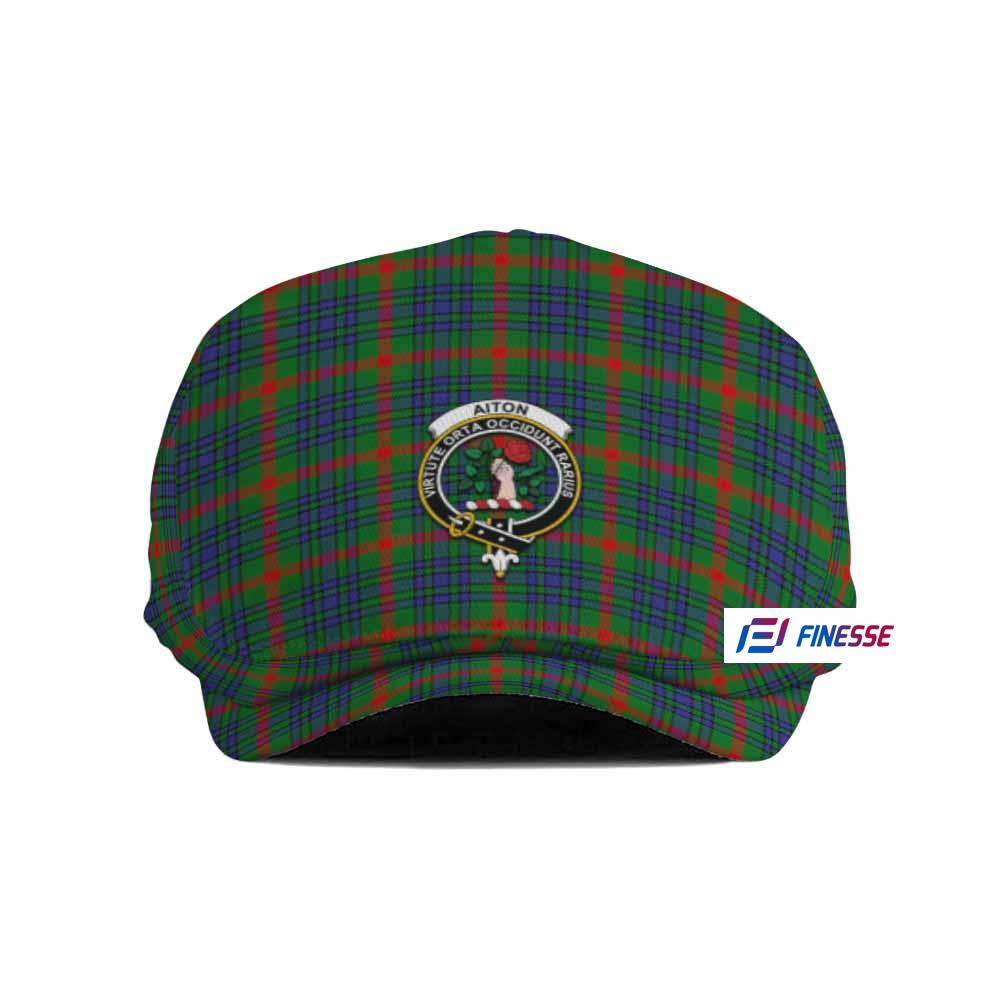 Aiton Family Crest Tartan Jeff Hat, Tartan Flat Cap