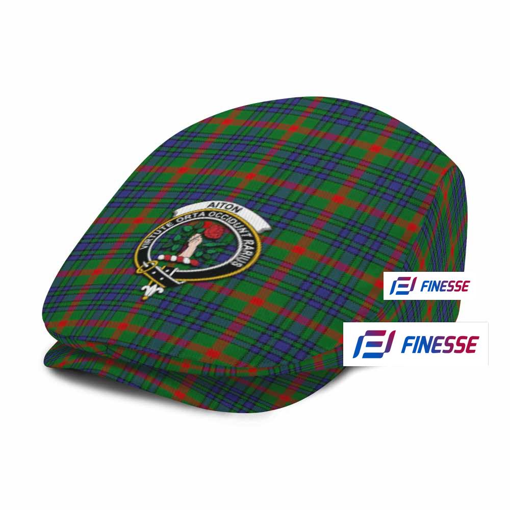 Aiton Family Crest Tartan Jeff Hat, Tartan Flat Cap
