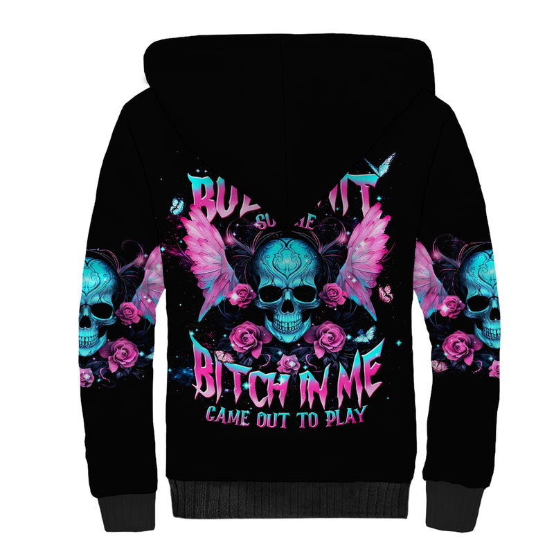 Fairy Skull The Good Girl In Me Got Tired Of The Bullshit Sherpa Hoodie