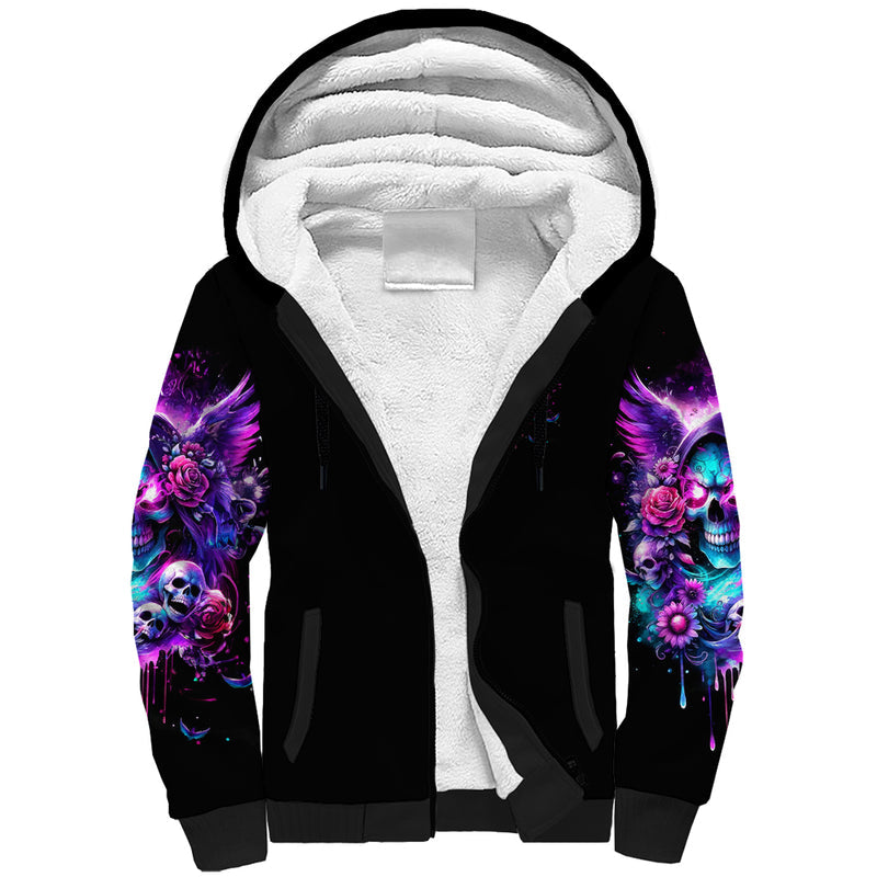 Fairy Skull The Good Girl In Me Got Tired Of The Bullshit Sherpa Hoodie