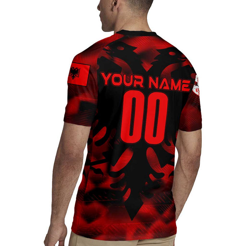 Albania Football 2024 Trophy Wing Style Rugby Jersey