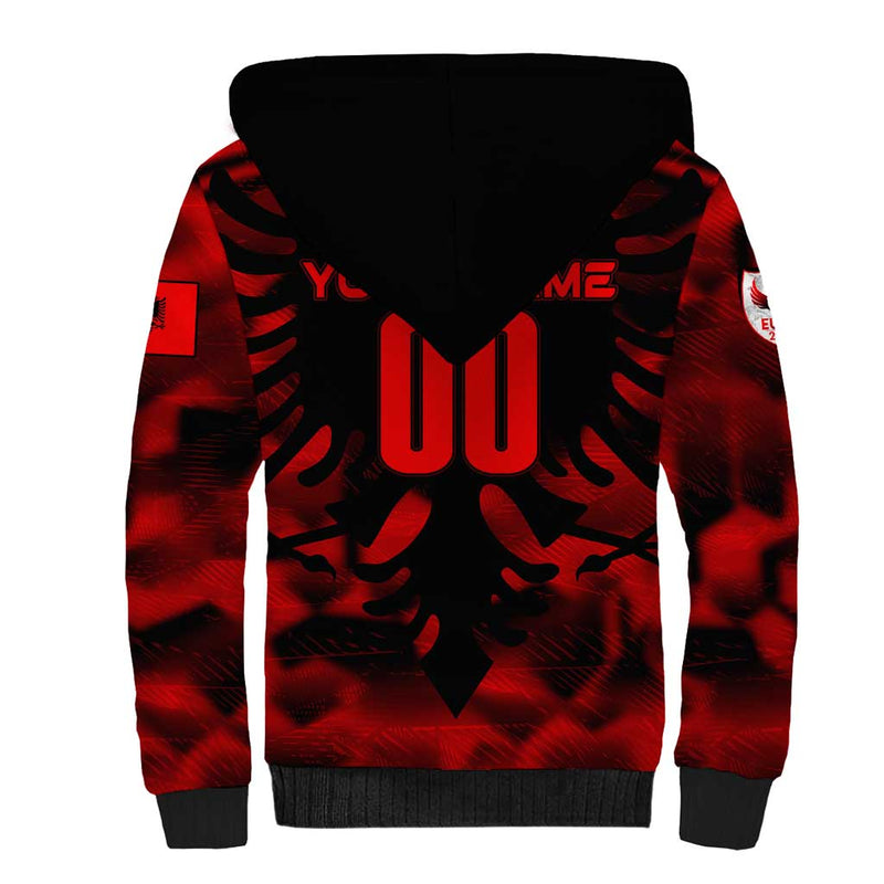 Albania Football 2024 Trophy Wing Style Sherpa Hoodie