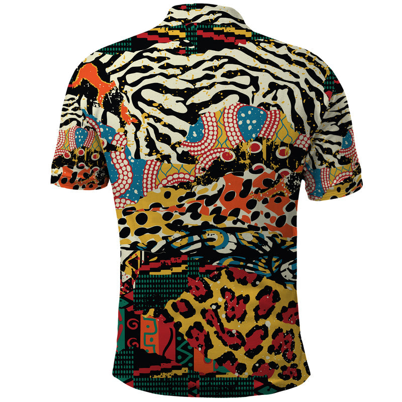 Africa Animal Pattern Polo Shirt