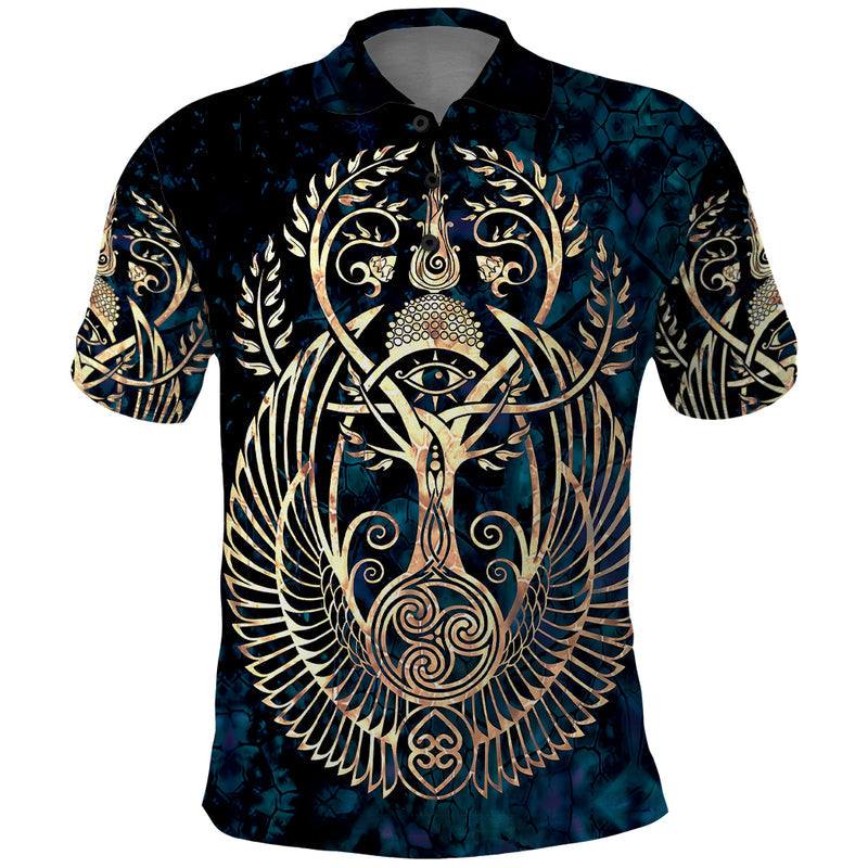Adinkra Symbols Tree of Life Polo Shirt