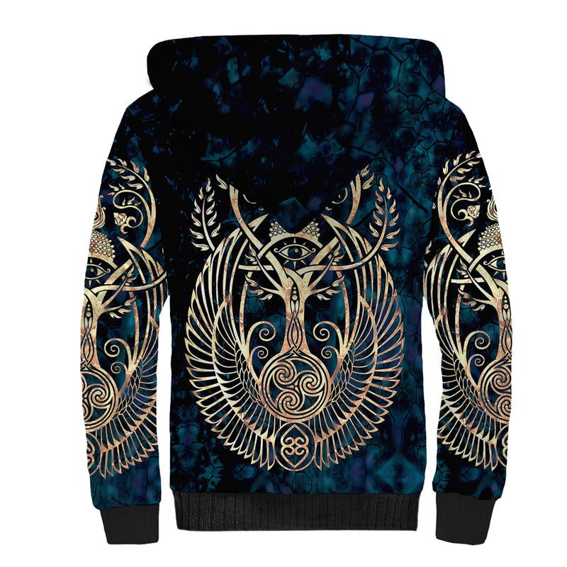 Adinkra Symbols Tree of Life Sherpa Hoodie