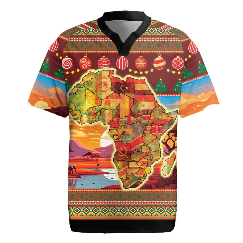 African Heritage And Celebrated Christmas Rugby Jersey