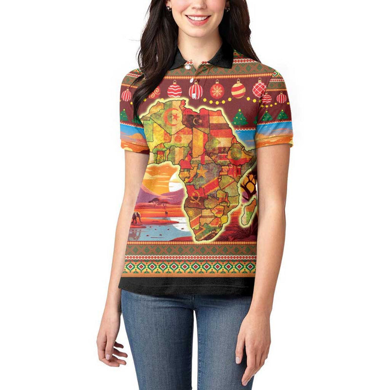 African Heritage and Celebrated Christmas Women Polo Shirt