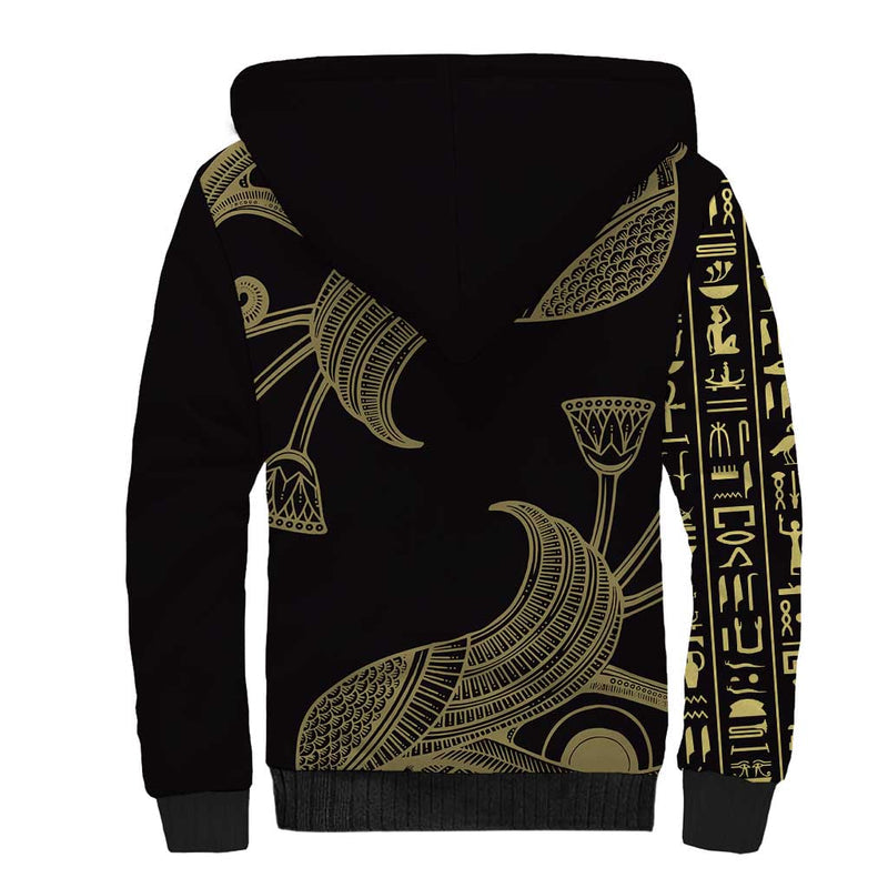 African Horus Eyes Egyptian God Sherpa Hoodie