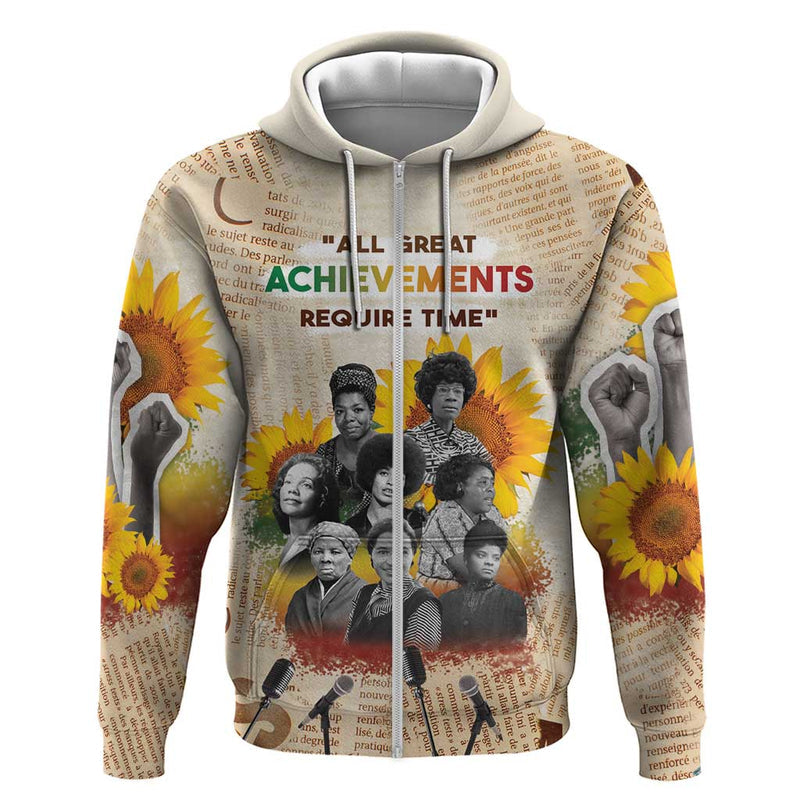 African Civil Rights Female Leaders Sunflower Hoodie