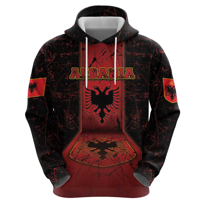 Albania Hoodie Black Double Headed Eagle