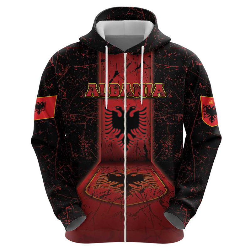 Albania Hoodie Black Double Headed Eagle