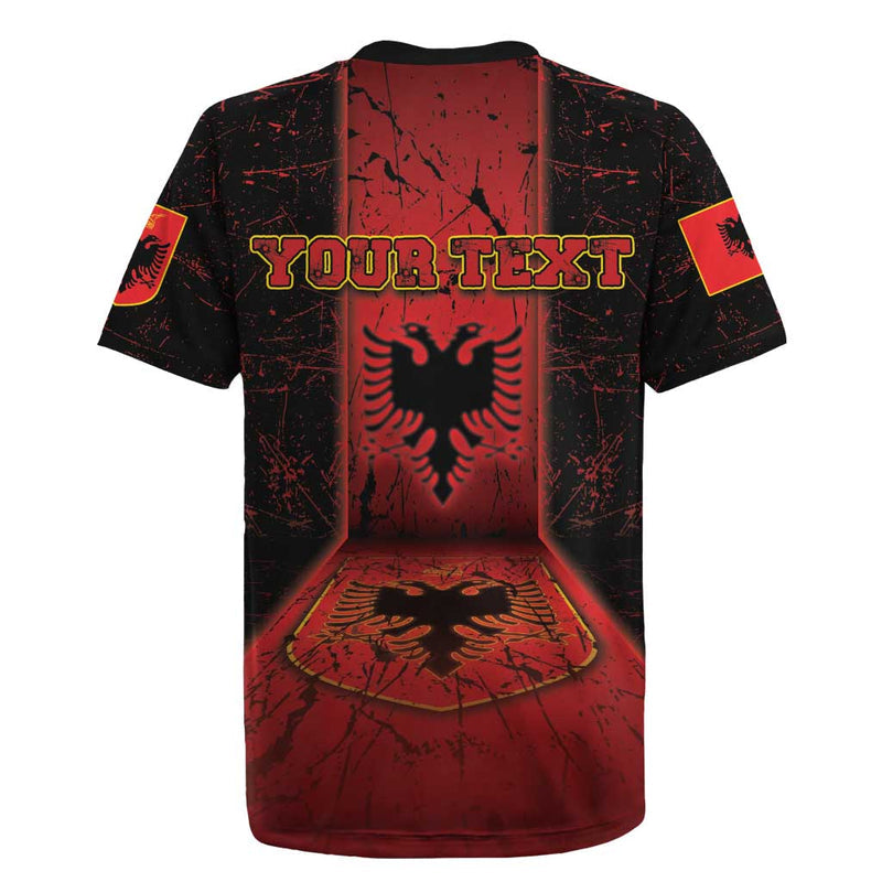Albania Black Double Headed Eagle Rugby Jersey