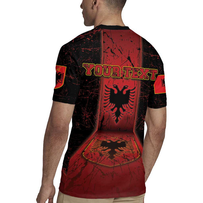 Albania Black Double Headed Eagle Rugby Jersey