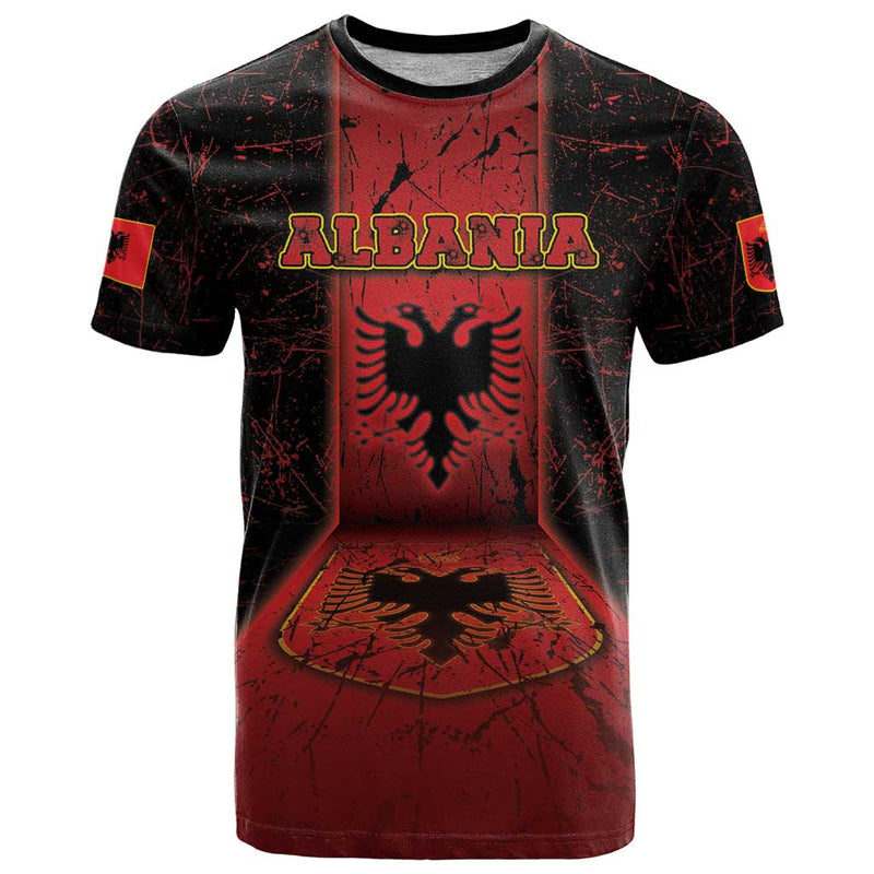 Albania T Shirt Black Double Headed Eagle