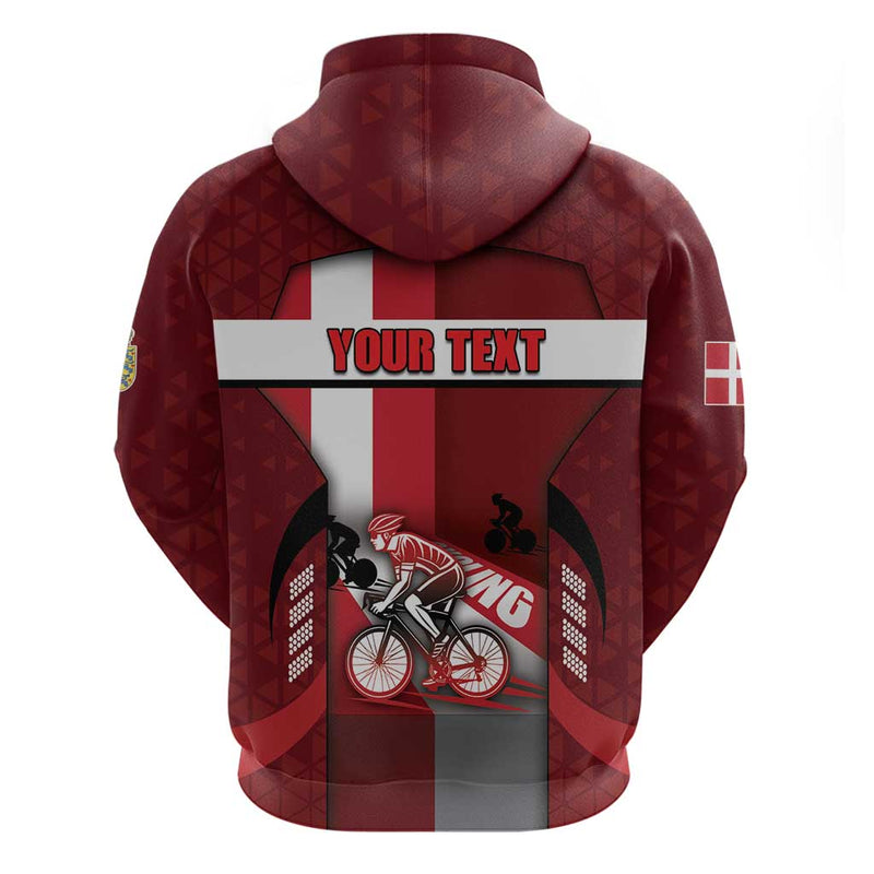 Denmark Cycling Sporty Style Red Hoodie