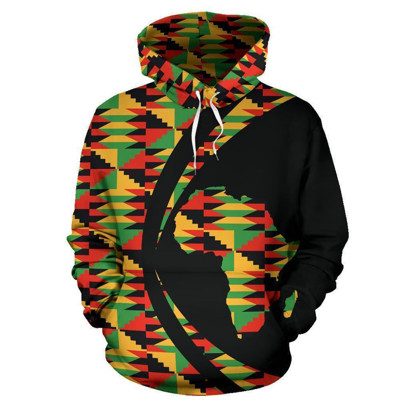 African Kente Cloth Ghana Special Pullover Circle Hoodie