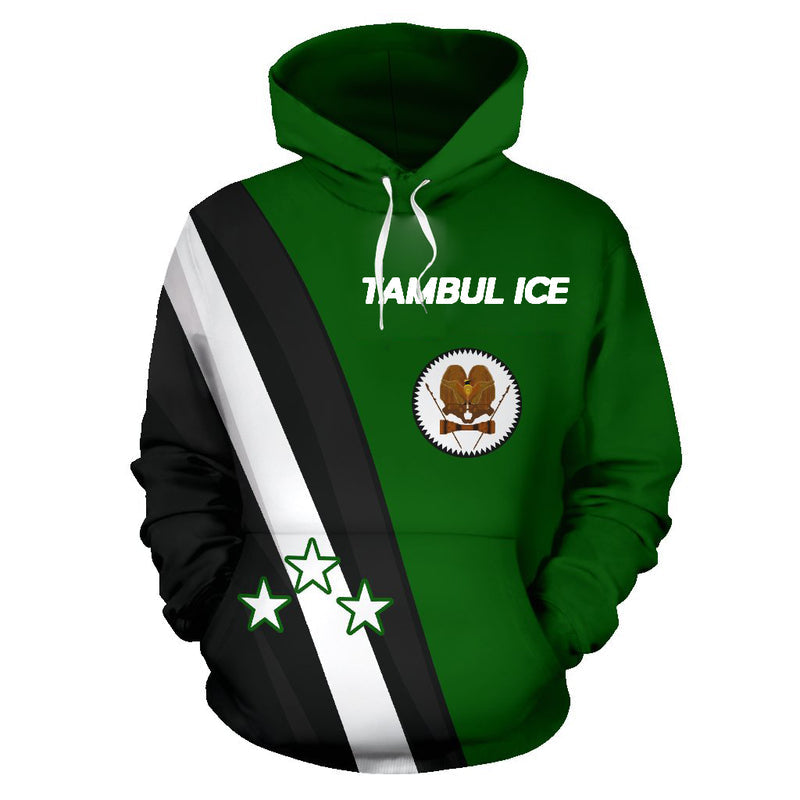 (TAMBUL ICE) Papua New Guinea Wester Highlands Flag Hoodie