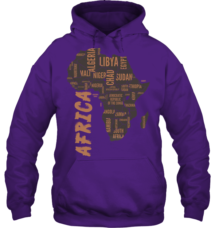 African Africa Map Hoodie